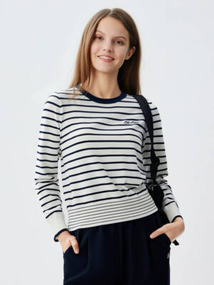 Striped Crew Neck Long Sleeve Shirt